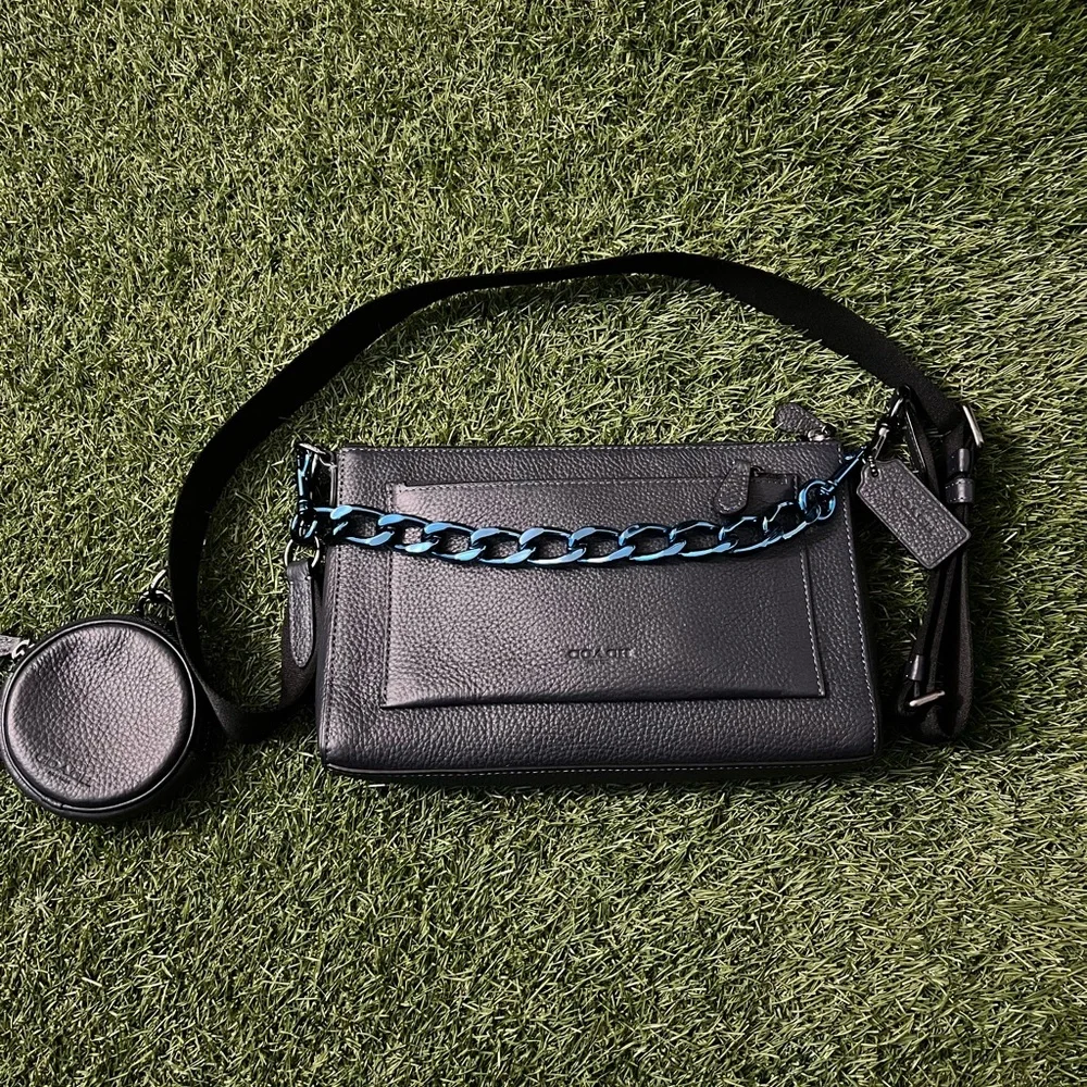 Coach navy Leather Crossbody Bag - Picture 5 of 5